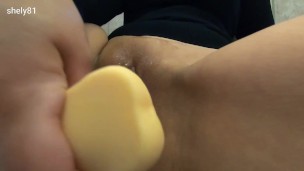 close up of a super lubricated shaved pussy