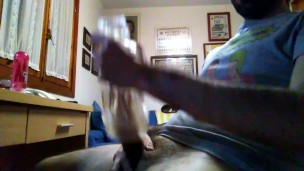 Edging & fleshlight fucking ends in VOLCANO cum eruption