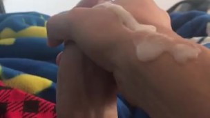 Couldn’t keep it in (Huge cumshot, short video)