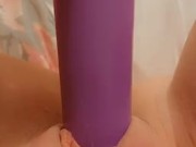 Fucking my wet pussy with big toy