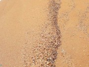 Stranger cum in my panties on the beach Risky public Creampie