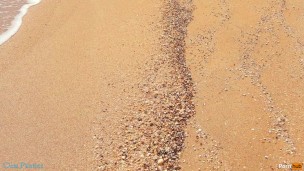 Stranger cum in my panties on the beach Risky public Creampie