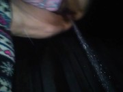 PinkMoonLust Hairy PeePee Girl Fetishist Freaky Urine Fetish Pisses in Dark Outside Outdoors Exhibit 10/16