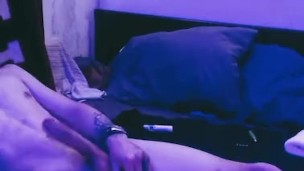 Straight guy strokes his cock while taking whip it's