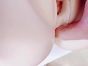 【個人撮影・素人男喘ぎ声あり】　日本人学生オナニー　目隠しで絶頂、腰振り大量射精　イケメン　変態 - Screenshot 15 of 16 - Moaning