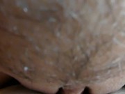 She is rubbing her wet hairy pussy on my dick till cumshot with shaking orgasm 2/16