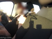 Stranger caught my wife sucking dick in the car in the school parking lot - MissCreamy 10/16