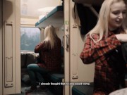 Girl Fellow Traveler Seduced Guy On the Train And Gave Him Blowjob And Swallowed Sperm! Part 1 1/16