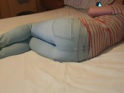 ⭐ Adorable Girl Wets Her Jeans On Her Bed While Playing On Her Phone :3 3/16