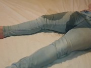 ⭐ Adorable Girl Wets Her Jeans On Her Bed While Playing On Her Phone :3 9/16