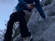 Pissing Outdoors Off a Cliff 14/16