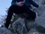 Pissing Outdoors Off a Cliff 7/16
