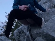 Pissing Outdoors Off a Cliff 9/16