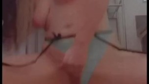 Amateur MILF Rides Dildo Until She Orgasms 