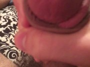 Home In Minnesota Stroking My Hairy Cock, Squishing My Balls, Sexy Moaning, W/ Beautiful Cumshot