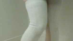 Pissing my panties and stockings for you