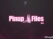 Cheryl Blossom behind the scenes squeezing her giant tits 1/16