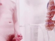 【個人撮影・素人男喘ぎ声あり】　日本人大学生オナニー　風呂で喘ぎ、オナホに中出し射精　アジアン　イケメン　変態 2/16