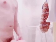 【個人撮影・素人男喘ぎ声あり】　日本人大学生オナニー　風呂で喘ぎ、オナホに中出し射精　アジアン　イケメン　変態 6/16