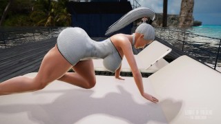 日光浴：ふたなり×女性（LoM、Pose3D）パート1