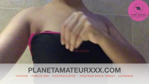 FLASHING TITS AT GYM'S LOCKER ROOM