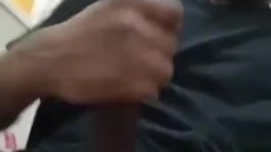 Jerking in the bathroom