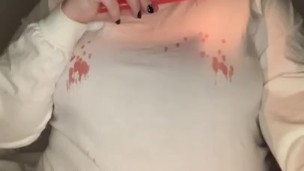 dripping hot red wax