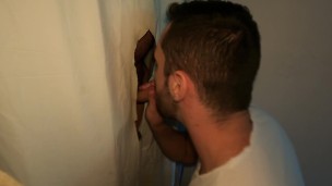 Amateur gloryhole - This married dad really makes me work for his load at my home made glory hole