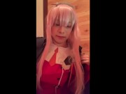 ふたなりゼロツーがトイレで本気のオナニーでガチ射精！ - Screenshot 1 of 16 - HD
