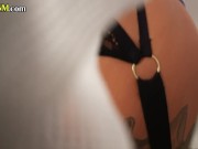 Nursing CFNM babes dicksucking immobile guy 15/16