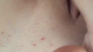 Up close of very wet and pregnant pussy 