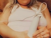 Chubby eye roller has intense orgasm
