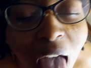 Valerie Little sucks white man until he cums in her mouth 13/16