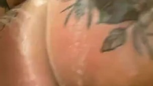 Pawg shaking ass in the shower