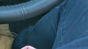 Edging my uncut and leaking cock in public