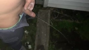 Public pee at night 