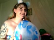 Live Looner Balloon Play Paddling my Ass pink on my big balloons B2p Sit2pop & Humping big balloons 16/16