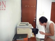 SEXRETARY Secretary scans boobs and pussy on MFP in office  1 4/16