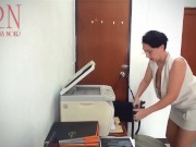 SEXRETARY Secretary scans boobs and pussy on MFP in office 2 4/16