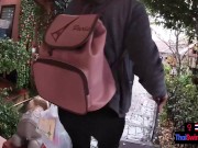 Cute Thai girlfriend licked his cock and balls in the hotel they just checked into 6/16