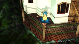 Beautiful female elf gets fucked by the big ogre in the dungeon