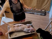 Nerdy Faery Prepares and Devours Tommy Piggy (Vegan Trigger Warning) 6/16