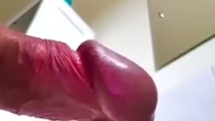 Veiny cock cums heavy load 