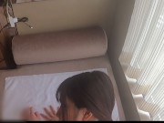 [出張メンエス][POV] ホットパンツが小麦色の肌に眩しい麦藁りおさんは、初指名だけど寛容でおチンチンを入れさせてもらえました。 16/16