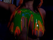 pEnnY pUpilS and her Big natural tits, Slo motion painting! So sexy!