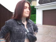 Public Agent Tattooed Skinny Redhead Gets Fucked on the Floor 1/16