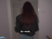 Public Agent Tattooed Skinny Redhead Gets Fucked on the Floor 2/16