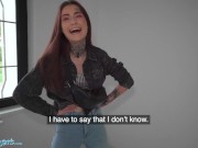 Public Agent Tattooed Skinny Redhead Gets Fucked on the Floor 4/16