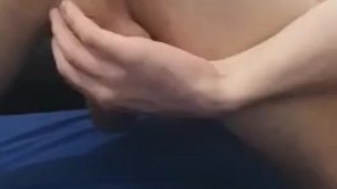 Showing my ass and holding my big dick