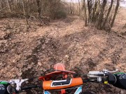 Found an Abandoned Building in the Forest and Fucked a Motorcycle Slut there || Dirtbike Sex Rides 1/16